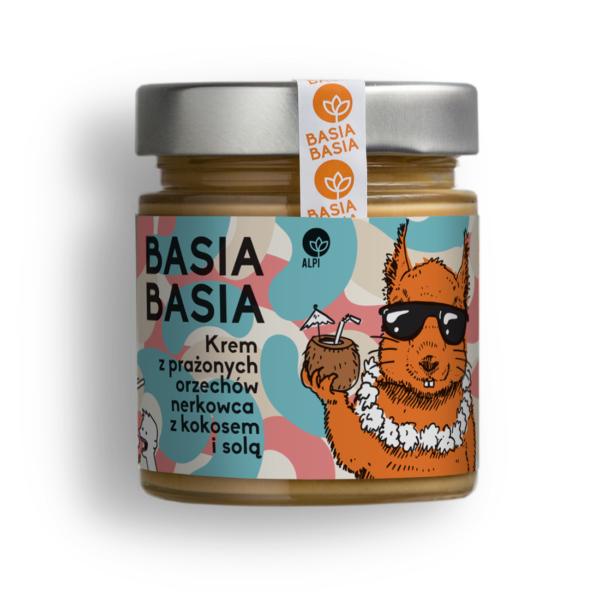 BasiaBasia - krem z prażonych orzechów nerkowca z kokosem i solą.