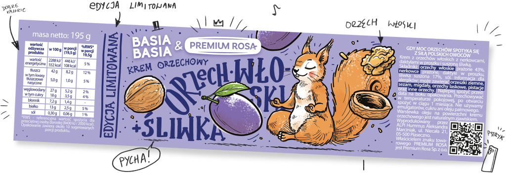 Krem orzechowy orzech włoski + śliwka